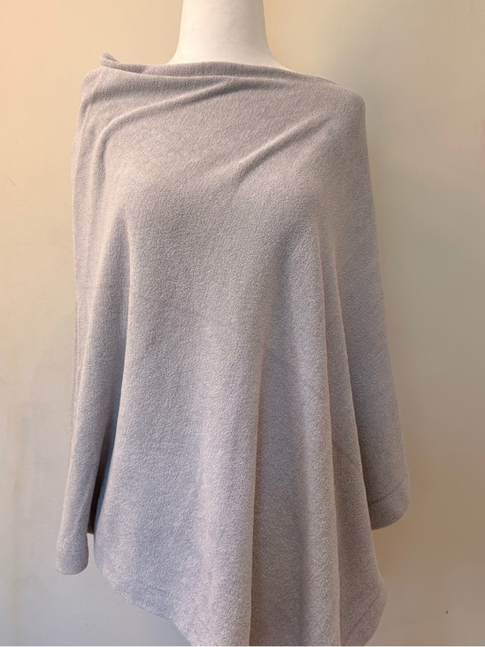 Barefoot Dreams Light Gray CozyChic Ultra Lite Boatneck Poncho - One Size